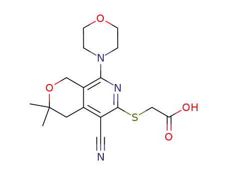 {[5-cyano-3,3-dimethyl-8-(4-morpholinyl)-3,4-dihydro-1H-pyrano[3,4-c]pyridin-6-yl]sulfanyl}acetic acid