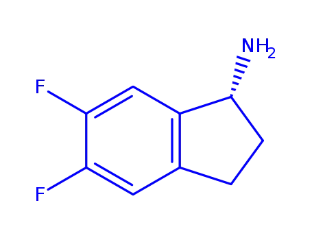 Molecular Structure of 173998-71-5 (5,6-DIFLUORO-INDAN-1-YLAMINE)