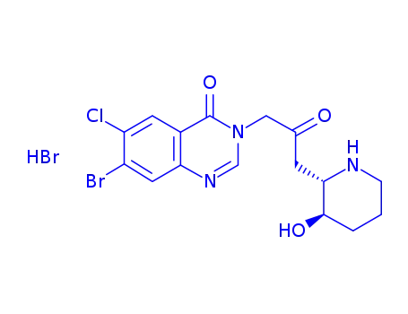 Molecular Structure of 64924-67-0 (Halofuginone hydrobromide)