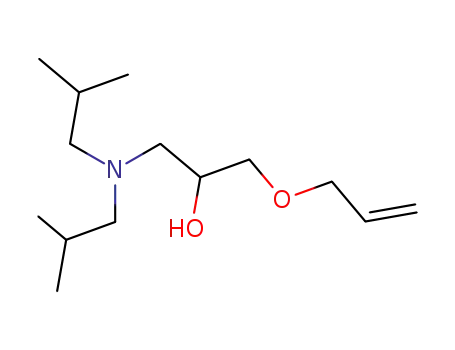 Molecular Structure of 20734-38-7 (1-[bis(2-methylpropyl)amino]-3-(prop-2-en-1-yloxy)propan-2-ol)