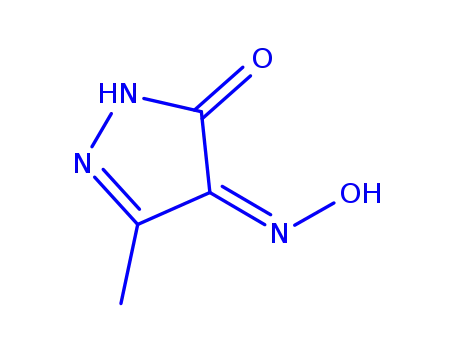 Molecular Structure of 6386-15-8 (5-methyl-4-nitroso-1,2-dihydro-3H-pyrazol-3-one)