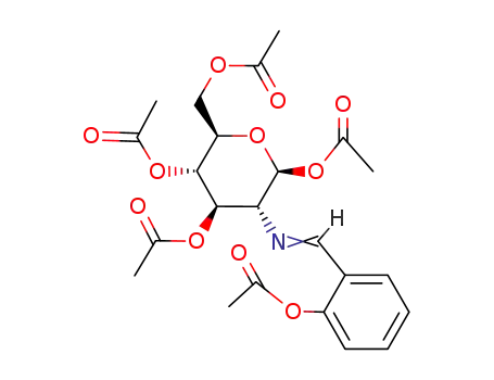 2-(2-acetoxy-benzylidenamino)-tetra-<i>O</i>-acetyl-2-deoxy-β-D-glucopyranose