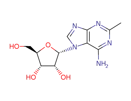 Molecular Structure of 20649-64-3 (2-methyl-7-pentofuranosyl-7H-purin-6-amine)