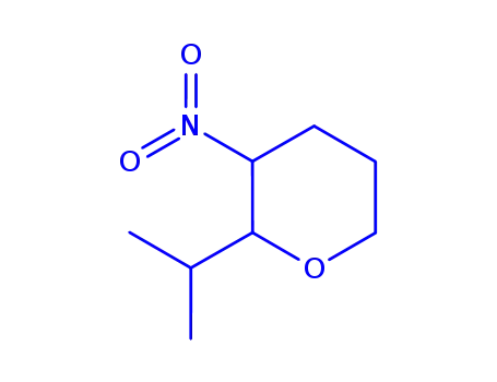 Molecular Structure of 174151-01-0 (2H-Pyran,tetrahydro-2-(1-methylethyl)-3-nitro-(9CI))