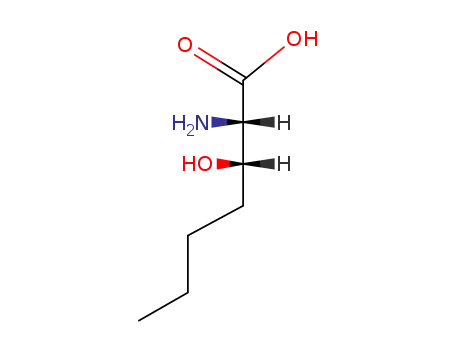 Molecular Structure of 206191-54-0 (Heptanoic acid, 2-amino-3-hydroxy-, (2S,3S)- (9CI))