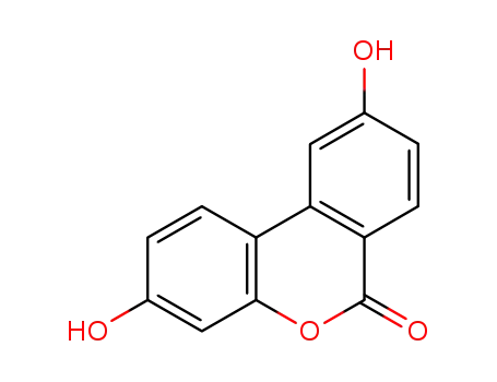 Molecular Structure of 174023-48-4 (3,9-Dihydroxy-6H-dibenzo[b,d]pyran-6-one)