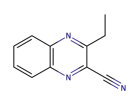 Molecular Structure of 17357-89-0 (2-Quinoxalinecarbonitrile,3-ethyl-(8CI,9CI))