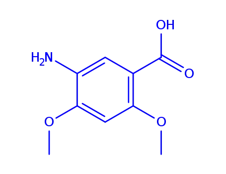 Molecular Structure of 174261-19-9 (Benzoic acid, 5-amino-2,4-dimethoxy- (9CI))