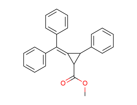 Cyclopropanecarboxylic acid, 2-(diphenylmethylene)-3-phenyl-,methyl ester, trans- (8CI)