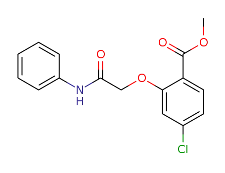 Molecular Structure of 20745-71-5 (methyl 4-chloro-2-[2-oxo-2-(phenylamino)ethoxy]benzoate)