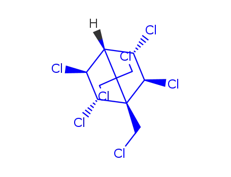 Molecular Structure of 208049-58-5 (bicyclo[2.2.1]heptane, 2,3,5,6-tetrachloro-1,7,7-tris(chloromethyl)-, (2R,3R,5R,6R)-)
