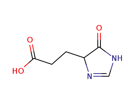 Molecular Structure of 17340-16-8 (3-(5-oxo-1,4-dihydroimidazol-4-yl)propanoic acid)