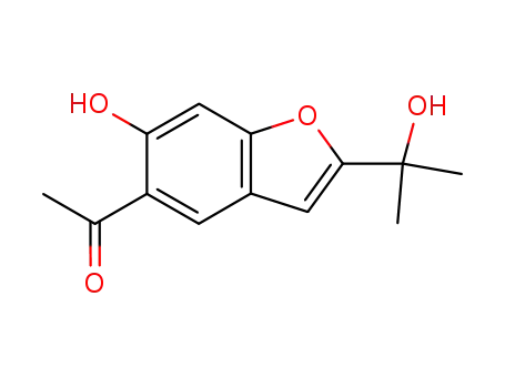 5-acetyl-6-hydroxy-2-(1-hydroxy-1-methylethyl)benzofuran
