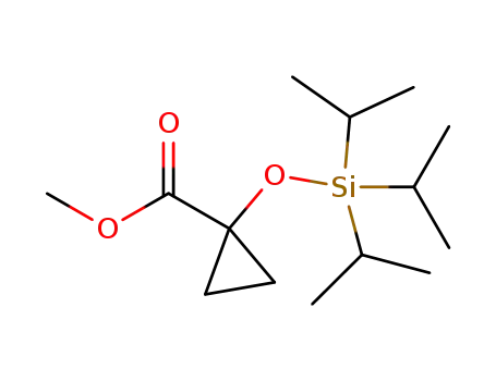 Molecular Structure of 205756-59-8 (1-(Triisopropylsilyloxy)cyclopropylcarboxylic Acid Methyl Ester)
