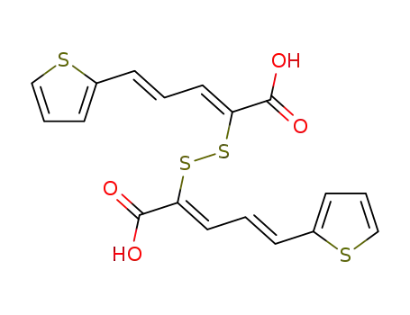 (2Z,4E)-2-((1Z,3E)-1-Carboxy-4-thiophen-2-yl-buta-1,3-dienyldisulfanyl)-5-thiophen-2-yl-penta-2,4-dienoic acid