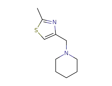 Molecular Structure of 17386-15-1 (1-[(2-METHYL-1,3-THIAZOL-4-YL)METHYL]PIPERIDINE)