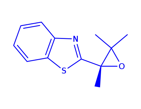 Molecular Structure of 207744-81-8 (Benzothiazole, 2-(trimethyloxiranyl)-, (-)- (9CI))