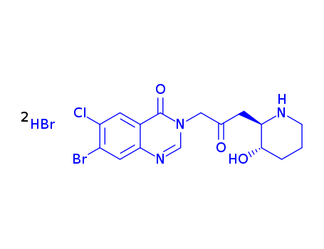 7-bromo-6-chloro-3-[3-(3-hydroxy-2-piperidyl)-2-oxopropyl]quinazolin-4(3H)-one monohydrobromide