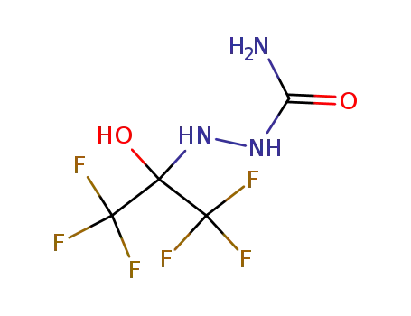 Molecular Structure of 1747-05-3 (2-(1,1,1,3,3,3-hexafluoro-2-hydroxypropan-2-yl)hydrazinecarboxamide)