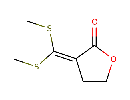 Molecular Structure of 21441-31-6 (3-(bis-methylsulfanyl-methylene)-dihydro-furan-2-one)
