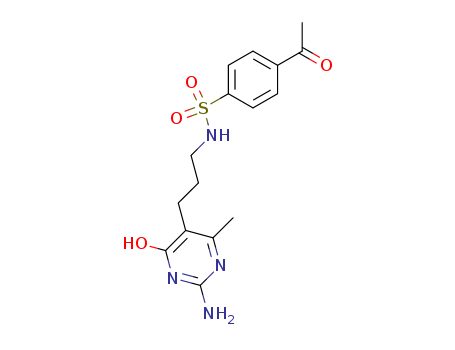 Benzenesulfonamide,4-acetyl-N-[3-(2-amino-1,6-dihydro-4-methyl-6-oxo-5-pyrimidinyl)propyl]- cas  17415-70-2