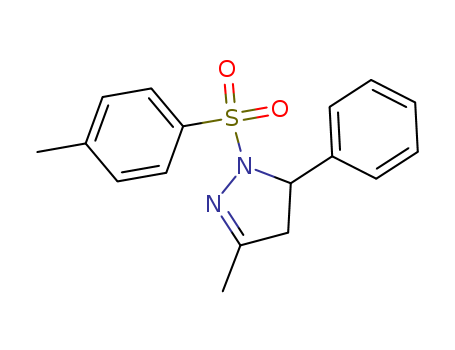 1H-Pyrazole,4,5-dihydro-3-methyl-1-[(4-methylphenyl)sulfonyl]-5-phenyl- cas  17471-57-7