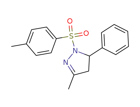 Molecular Structure of 17471-57-7 (3-methyl-1-[(4-methylphenyl)sulfonyl]-5-phenyl-4,5-dihydro-1H-pyrazole)