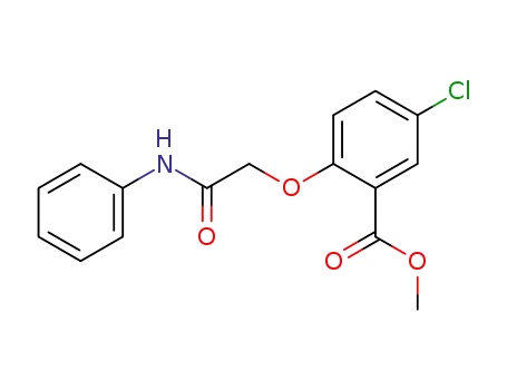 Molecular Structure of 20745-69-1 (methyl 5-chloro-2-[2-oxo-2-(phenylamino)ethoxy]benzoate)