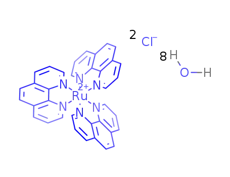 Molecular Structure of 207802-45-7 (DICHLOROTRIS(1,10-PHENANTHROLINE)RUTHENIUM(II) HYDRATE)