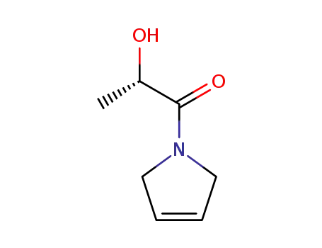 Molecular Structure of 173549-48-9 (1H-Pyrrole, 2,5-dihydro-1-(2-hydroxy-1-oxopropyl)-, (S)- (9CI))