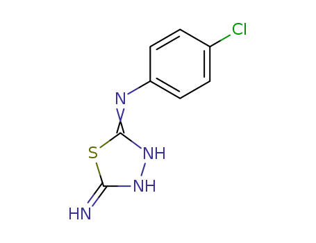 Molecular Structure of 21123-47-7 (<i>N</i>-(4-chloro-phenyl)-[1,3,4]thiadiazole-2,5-diamine)