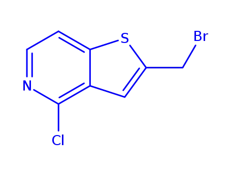 Molecular Structure of 209286-63-5 (2-(BROMOMETHYL)-4-CHLOROTHIENO[3,2-C]PYRIDINE)