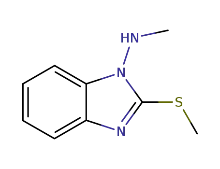 Molecular Structure of 176102-09-3 (1H-Benzimidazol-1-amine,N-methyl-2-(methylthio)-(9CI))