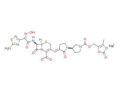 Molecular Structure of 252188-71-9 (ceftobiprole medocaril sodium)