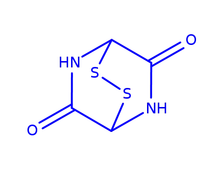 Molecular Structure of 21056-79-1 (2,3-Dithia-5,7-diazabicyclo[2.2.2]octane-6,8-dione(8CI,9CI))