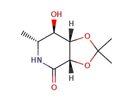 Molecular Structure of 142204-15-7 (6-Deoxy-1,2-O-isopropylidene-D-mannono-γ-lactam)