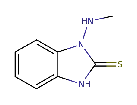Molecular Structure of 176102-00-4 (2H-Benzimidazole-2-thione,1,3-dihydro-1-(methylamino)-(9CI))