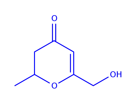 Molecular Structure of 175030-61-2 (4H-Pyran-4-one, 2,3-dihydro-6-(hydroxymethyl)-2-methyl-, (R)- (9CI))