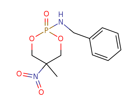 1,3,2-Dioxaphosphorinan-2-amine,5-methyl-5-nitro-N-(phenylmethyl)-, 2-oxide