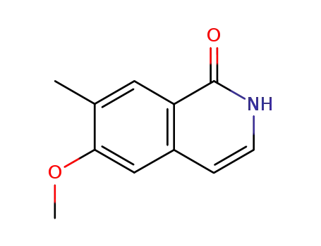 Molecular Structure of 209286-01-1 (6-METHOXY-7-METHYLISOQUINOLIN-1(2H)-ONE)