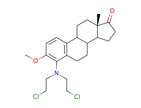 Molecular Structure of 21003-12-3 (4-[bis(2-chloroethyl)amino]-3-methoxyestra-1,3,5(10)-trien-17-one)