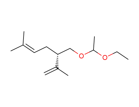 Molecular Structure of 1298063-90-7 ((3S)-3-[(1-ethoxyethoxy)methyl]-2,6-dimethylhepta-1,5-diene)