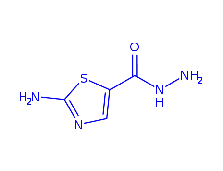 Molecular Structure of 176179-11-6 (5-Thiazolecarboxylicacid,2-amino-,hydrazide(9CI))