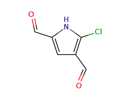Molecular Structure of 129461-29-6 (5-chloropyrrole-2,4-dicarboxaldehyde)