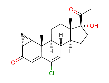Molecular Structure of 34554-28-4 (cyproterone)