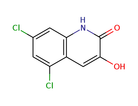 Molecular Structure of 176170-12-0 (5,7-dichloro-3-hydroxyquinolin-2(1H)-one)