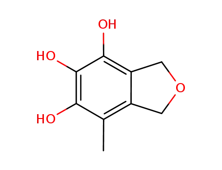 Molecular Structure of 185018-44-4 (4,5,6-Isobenzofurantriol, 1,3-dihydro-7-methyl-)