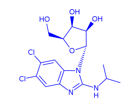1H-Benzimidazol-2-amine,5,6-dichloro-N-(1-methylethyl)-1-b-L-ribofuranosyl-