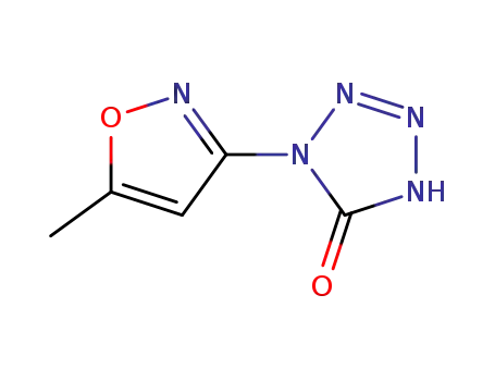 Molecular Structure of 175904-79-7 (5H-Tetrazol-5-one,1,2-dihydro-1-(5-methyl-3-isoxazolyl)-(9CI))