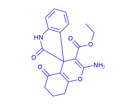 Molecular Structure of 210232-93-2 (ethyl 2-amino-2',5-dioxo-1',3',5,6,7,8-hexahydrospiro[4H-chromene-4,3'-(2'H)-indole]-3-carboxylate)